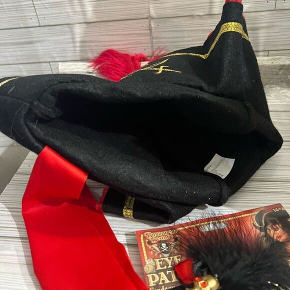 Pirate Accessories Hat and Eye Patch - Picture 2 of 4